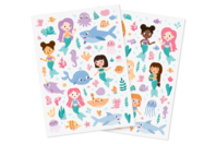 Set de 178 gommettes sirenas (2 planchas) - Gomets historias y decoraciones - 10doigts.fr