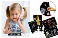 Set de 19 cartas de rascar color'mix - 10 x 15 cm - Cartas para rascar, para puntear - 10doigts.fr