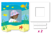 Square Coloring Photo Frames - 8 Pieces - 0 - Paper Supports - 10doigts.com - Paper Supports - 10doigts.fr