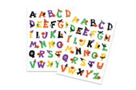 Set de 2 planches de gommettes letras halloween - Gomets Halloween - 10doigts.fr