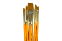 Acrylic Synthetic Brushes - 5 Pieces - 1 - Synthetic bristles - 10doigts.com - Synthetic bristles - 10doigts.fr