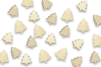 Wooden Christmas Trees - 50 Pieces - 1 - Raw Wood Decor - 10doigts.com - Raw Wood Decor - 10doigts.fr