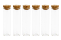 set de 6 frascos de vidrio con tapa de corcho - Soportes de Vidrio - 10doigts.fr