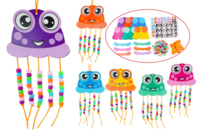 Set de 6 medusas lindas para colgar - Kits listos para usar - 10doigts.fr