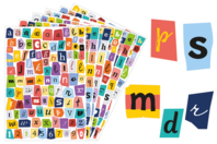 Alphabet Stickers Magazine Lowercase - 6 Sheets - 1 - Alphabet Stickers, Messages - 10doigts.com - Alphabet Stickers, Messages - 10doigts.fr