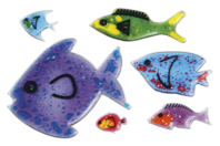 Shimmering Tactile Fish - 6 Pieces - 1 - Learning and Manipulation - 10doigts.com - Learning and Manipulation - 10doigts.fr