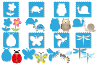 Set de 8 plantillas + 8 trazadores : PRIMAVERA - Plantilla de animales - 10doigts.fr