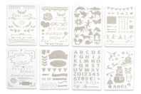 Stencils for Card Making - 8 Sheets - 1 - Bullet Journal, Planner - 10doigts.com - Bullet Journal, Planner - 10doigts.fr