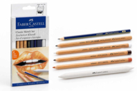 Faber-Castell Drawing Set - 6 Pieces - Graphite Pencils and Leads for Drawing - 10doigts.fr