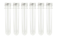 Plastic Tubes with Cap - 6 Pieces - 1 - Transparent Plastic - 10doigts.com - Transparent Plastic - 10doigts.fr