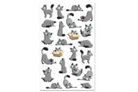 Stickers 3D epoxi - Gatos - Gomets animales - 10doigts.fr