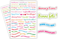 Message Stickers - 114 pcs - 1 - Celebration Messages - 10doigts.com - Celebration Messages - 10doigts.fr