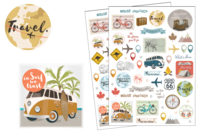Travel and Vacation Stickers - 104 pcs - 1 - Fancy Stickers - 10doigts.com - Fancy Stickers - 10doigts.fr