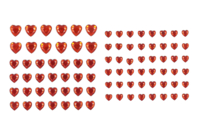 Strass adhesivos corazones rojos - Strass adhesivos - 10doigts.fr