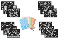 super pack de cartes à gommettes - Card Making Kits - 10doigts.fr