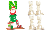 Christmas Word Supports + Wooden Base - 4 Pieces - 1 - Christmas Wooden Objects - 10doigts.com - Christmas Wooden Objects - 10doigts.fr