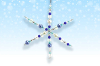 suspensión copo escarchado en perla - Kits listos para usar - 10doigts.fr