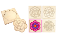 Wooden Flower Puzzle Boards - 4 Pieces - 1 - Puzzles - 10doigts.com - Puzzles - 10doigts.fr