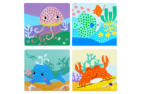 tableaux gommette animaux de la mer - New arrivals 2026 - 10doigts.fr