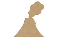 Wooden Volcano to Decorate - 1 - Wooden Shapes - 10doigts.com - Wooden Shapes - 10doigts.fr