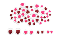 ojos móviles adhesivos corazones - Ojos móviles - 10doigts.fr