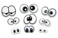 Funky Emotion Eyes - 9 Pieces - 1 - Accessories for modeling clay - 10doigts.com - Accessories for modeling clay - 10doigts.fr