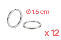 Anillos rotos Ø 1,5 cm - 12 piezas - Llaveros - 10doigts.fr