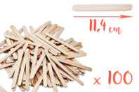 Palitos de esquimal de madera (11,4 cm) - 100 piezas - Accesorios en madera - 10doigts.fr