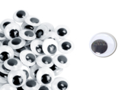 Large black moving eyes Ø 25 mm - 24 eyes - Googly Eyes - 10doigts.fr