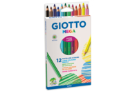 Maxi lápices de colores GIOTTO Mega - 12 lápices - Lápices de colores - 10doigts.fr