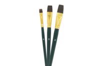 Synthetic Flat Tip Brushes - 3 Brushes (No. 6, 12, and 20) - Synthetic bristles - 10doigts.fr