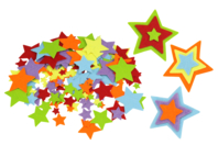 Pegatinas de fieltro estrellas - 150 formas - Pegatinas de fieltro - 10doigts.fr