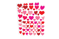 Gomets corazones Deco - 1 set (122 gomets) - Pegatinas Corazones - 10doigts.fr