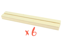 Wooden bases with a slot 13 x 2 x 1 cm - 6 pieces - Display Stands - 10doigts.fr