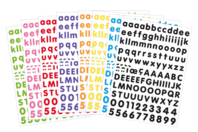 Alphabet Stickers - 8 Sheets - Alphabet Stickers, Messages - 10doigts.fr