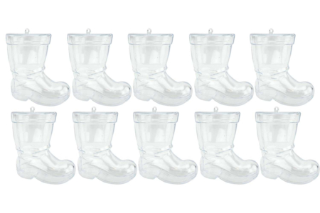 Transparent Plastic Boots - 10 Pieces - 7 - Fillable Shapes - Plastic - 10doigts.com - Fillable Shapes - Plastic – 10doigts.fr