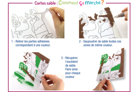 Cartes sable : Comment ça marche ? - Colored Sand – 10doigts.fr