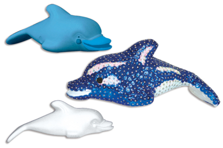 Polystyrene Dolphin 23.5 x 10.5 cm - 3 - Polystyrene Animals - 10doigts.com - Polystyrene Animals – 10doigts.fr