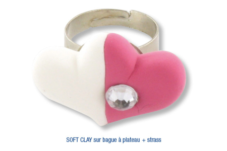 Anillo decorado con pasta de modelar SOFT CLAY - Manualidades día de la madre – 10doigts.fr