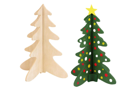 3D Wooden Christmas Trees - 2 Pieces - 4 - Christmas Wooden Objects - 10doigts.com - Christmas Wooden Objects – 10doigts.fr