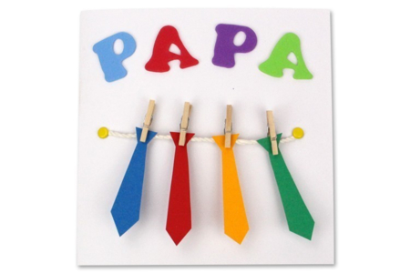 Tarjeta de corbatas DIY para el día del padre - Manualidades día del padre – 10doigts.fr