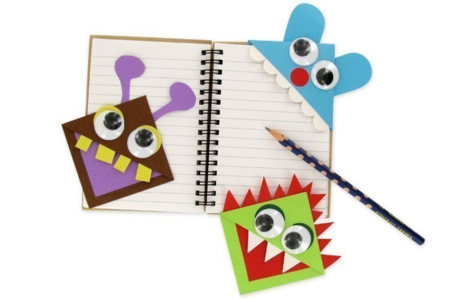 Marcapáginas monstruos divertidos en papel - Actividades manuales Halloween – 10doigts.fr