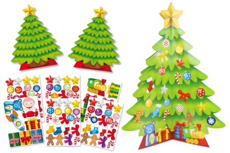Giant 3D Christmas Tree Kit + Stickers - 4 - Christmas Creative Kits for Children - 10doigts.com - Christmas Creative Kits for Children – 10doigts.fr