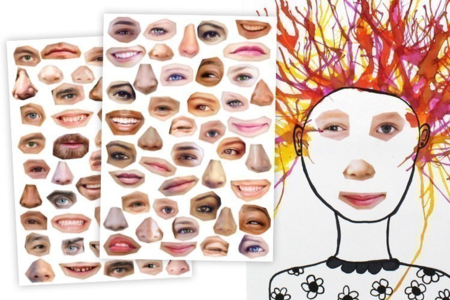 Realistic Face Stickers - 88 pcs - 2 - Eye and Face Stickers - 10doigts.com - Eye and Face Stickers – 10doigts.fr
