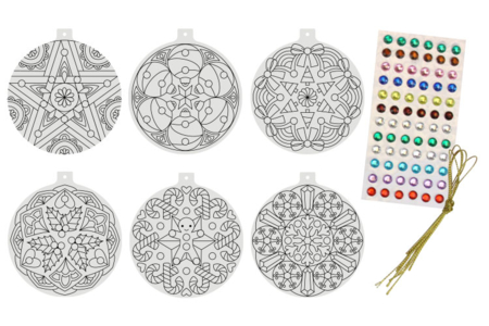 Mandala Christmas Baubles - 1 - Christmas Creative Kits for Children - 10doigts.com - Christmas Creative Kits for Children – 10doigts.fr