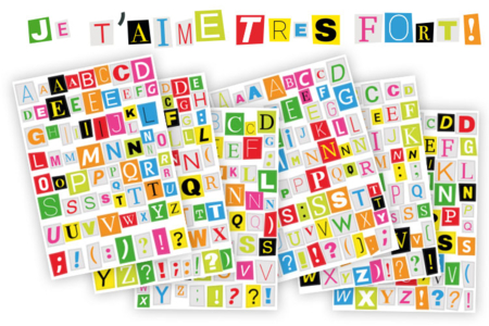 Magazine Letter Stickers - 420 pcs - 14 - Alphabet Stickers, Messages - 10doigts.com - Alphabet Stickers, Messages – 10doigts.fr