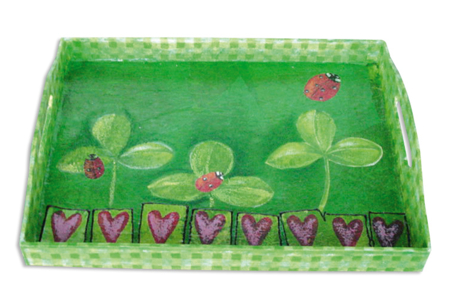 Set de 2 bandejas, en cartón papel maché - 1 - 10doigts.com - 10doigts.fr