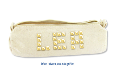 Round Cotton Pouch, Zipper Closure - 22 cm - 10 - Cotton, Linen - Textiles - 10doigts.com - Cotton, Linen - Textiles – 10doigts.fr