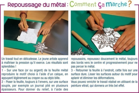 Metal a repujar paso a paso - Metal a repujar – 10doigts.fr