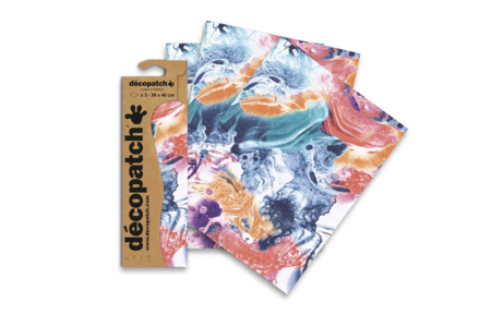 3 hojas de decopatch de mármol - Papel DECOPATCH – 10doigts.fr